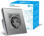 iUni Priza rama sticla securizata, porturi USB-A si USB-C, iUni UC1, 16A, Silver (554216)