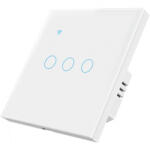 iUni Intrerupator smart touch iUni 3F, Wireless, Sticla securizata, LED (550379)