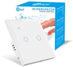 iUni Intrerupator smart touch, WiFi, Sticla securizata, iUni 2G, 2 Canale, 10A, Control vocal, Smart Life / Tuya, LED (553813)