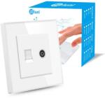 iUni Priza TV + Internet RJ45, Cat6, Rama sticla securizata, iUni TDS (554025)