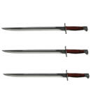 DEPOX Set trei macete vanatoare, model AK, otel inoxidabil, 61 cm, argintiu (0982)