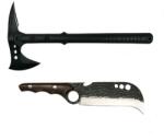 Depox Set Topor Pirate Skull, 39 cm si Cutit japonez Claw Blade, 27 cm, DEPOX®, teaca inclusa (0973)