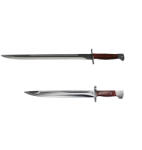 Depox Set Cutit AK si Maceta vanatoare, model AK, otel inoxidabil, 61 cm, argintiu (0984)