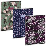 Ars Una kockás füzet A4 - Sakura-Navy-Flowery mix