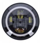 MCS Harley Davidson Első lámpa 7" Led fekete fényszóró E9 jóváhagyás