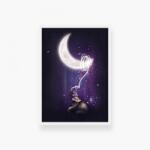 Empikfoto. ro Poster, Elefantul și Luna - ramă albă, 50x70 - 59684