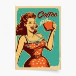 Empikfoto. ro Poster, Lady with coffee, 50x70 - 82575