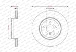 FERODO Disc frana FERODO PREMIER DDF2037C-1 (DDF2037C-1)