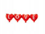 PartyPal Léggömb girland Szívek piros Love 101 cm