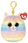 Ty Squishy Beanies plüss figura HEATHER Clip 8, 5 cm macska (TY 39561)