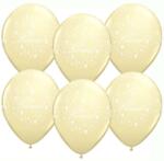  11 inch Sok Boldogságot Ivory Silk Virágmintás Lufi Esküvőre 1 db (q606359-8)