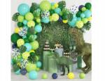  Dinoszauruszok dzsungel lufi szett fali girland Lufik 95db-os