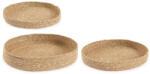 Bizzotto Set 3 tavi decorative iarba mare natur Felicia Ø30x3h; ø35x5h; ø40x7h (0412684deco) Tava
