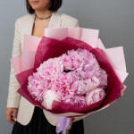 ImodFlowers Buchet catifelat cu 11 bujori roz pal