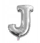  Ezüst Fólia Lufi "j" betű, 40 cm