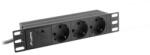 Lanberg Unitate distributie alimentare PDU 10", 1U, 10A, 3 prize , (PDU-03F-0200-IEC-BK)