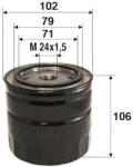 Valeo Filtru ulei VALEO 586025 (586025) - turbochic
