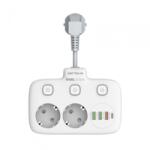 Serioux Prelungitor tip priza cu protectie Serioux Quick Charge 3.0, (SRXP-PS24W)