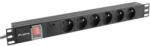Lanberg Unitate distributie alimentare PDU 19", 1U, 10A, 6 prize , (PDU-06E-0200-IEC-BK)