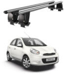  Bare transversale aluminiu pentru Nissan Micra K13 2010-2017, plafon neted (190526-3)