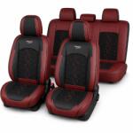 Carguard Huse auto premium 5 locuri Carguard Deluxe, rosu-negru, piele ecologica (HSA020)