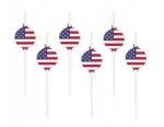 Congee Papír szívószálak Környezetbarát Usa Amerikai zászló 20cm 6db Congee (SLP-USA)
