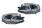 KITT EU Faruri LED 3D pentru VW Golf 7 VII 2012-2017, GTI R20, semnal LED (HLVWG7DDS)