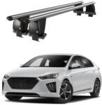  Bare transversale portbagaj aluminiu pentru Hyundai Ioniq AE 2016+, plafon neted (170526-21)
