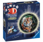 Ravensburger Puzzle 3D Luminos Tigru, 72 Piese (RVS3D11248) - carlatoys