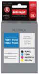 Activejet AEB-1285N (csere tinta Epson T1281, T1282, T1283, T1284; Supreme; 1 x 15 ml, 3 x 13 ml; fekete, piros, kék, sárga)