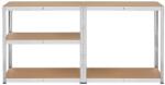  Fém polcos szekrény 175kg x5 180x90x40cm zöld-kék, horganyzott, összecsukható, MDF, RB-1250
