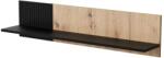  Cama polc MERCI 110x20x25 fekete/tölgyfa kézműves