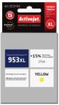 Activejet tinta AH-953YRX (csere tinta HP 953XL F6U18AE; Prémium; 25 ml; sárga)