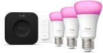 Philips Hue White and colour ambience Kezdőkészlet: 3 db E27-es okos fényforrás + Dimmer Switch + Bridge Pro (929003853503)