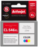 Activejet AC-546NX Canon nyomtatótinta, Canon CL-546XL csere; Supreme; 15 ml; színes, cián, magenta, sárga