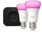 Philips Kit iluminat inteligent Philips 8721103107619, 2 becuri LED E27, Multicolor, 1100 lm (8721103107619)
