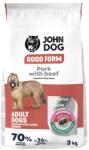 JOHN DOG Good Form Közepes és nagytestű fajtáknak - sertés- és marhahúsos száraz kutyatáp - 3 kg