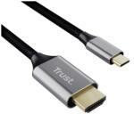 Trust 25630 USB-C HDMI kábeladapter Fekete, Ezüst