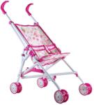 Jumbo Cărucior jucărie pentru păpuși cu flori, roz, Jumbo (1147821)