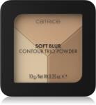 Catrice Soft Blur Contour Trio Powder Patela pentru conturul fetei cu efect matifiant culoare C010 Cool Harmony 10 g