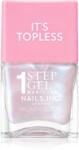 Nails Inc. Nails Inc. It’s Topless lac de unghii sub forma de gel pentru un efect de lunga durata culoare Kat Baby Pink Iridescent 14 ml