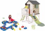 Smoby Căsuță pe piloni și pistă de apă în valiză House On Stilts Life Smoby extensibilă cu tobogan de 1, 5 m cu jet de apă (SM810802-27) Casuta pentru copii