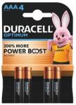Duracell OPTIMUM tartós elem AAA, alkáli, 4db/csomag (DL2025) (DL2025)