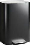 HomCom Coș de gunoi bucătărie 50 L coș cu pedală cu funcție menținere deschisă, capac Soft-Close, pedală, negru | Aosom Romania (851-061V01BK) Cos de gunoi