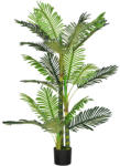 HOMCOM Plantă Artificială, palmier artificial, inclusiv ghiveci; 19, 5 cm x 19, 5 cm x 150 cm, Verde + Negru | Aosom Romania (830-697V00GN)