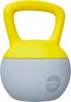 SPORTNOW Kettlebell 10 kg haltère cu mâner antiderapant pentru fitness musculație cardio, gri și galben | Aosom Romania (A91-340V03YL)