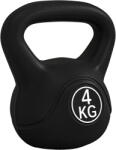 HOMCOM Kettlebell de 4kg pentru Sport și Fitness cu Bază Plată și Mâner, Greutate Kettlebell, 18x12x20 cm, Negru | Aosom Romania (A91-076V04BK)