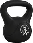 HOMCOM Kettlebell de 6 kg pentru Sport și Fitness cu Bază Plată și Mâner, Greutate din Plastic, 20x13x22 cm, Negru | Aosom Romania (A91-076V05BK)