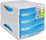 Arda Dulap din plastic cu 4 sertare, mod. 15 translucid, albastru deschis slime, Arda TR15P4PBL