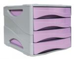 Arda Dulap din plastic, 4 sertare, mod. 15, culoare lila pastel, Keep Colour, Arda 15P4PPASVI